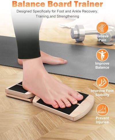 Ankle Strengthener & Single Leg Balance Board, Foot Strengthener for Plantar Fasciitis & Achilles Tendonitis, Physical Therapy, Sprain Recovery & Arch Support - Image 4