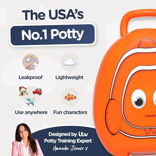 My Carry Potty - Clownfish Travel Potty, Award-Winning Portable Toddler Toilet Seat for Kids to Take Everywhere - Image 6
