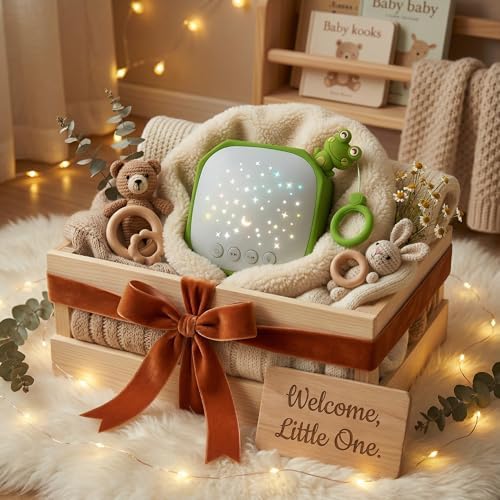Portable White Noise Baby Sound Machine Sleep Soother with Star Projector - Image 6