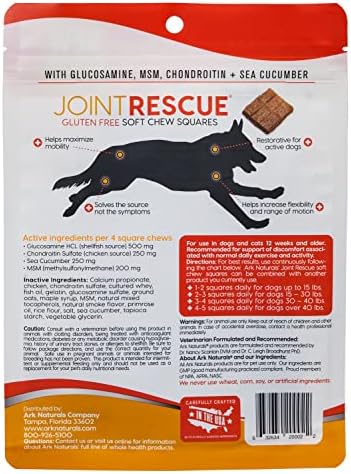 Ark Naturals Joint Rescue Dog Chew, Chicken Flavor, Joint Supplement with Glucosamine & Chondroitin, 2 Pack - Image 2