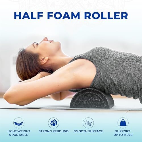 Yes4All High-Density EPP Half Round Back Roller Foam, Exercise Foam Roller for Yoga, Pilates & Stretching - 12, 18, 24, 36 inch - Image 2