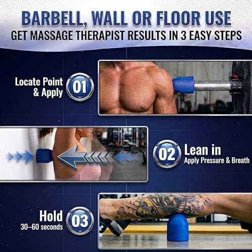 Muscle Trigger Silicone Barbell-Mounted Trigger Point Massage Tool for Back, Neck, Shoulders, Feet & Plantar Fasciitis Relief, Myofascial Release and Deep Tissue Muscle Recovery for Home and Gym - Image 4