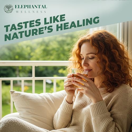 Elephantal Wellness Premium Immuni-Tea | Immune System & Respiratory Support with Reishi, Clove, Echinacea & Elderberry | Handmade, Caffeine-Free, Non-GMO Loose Leaf Blend, 2oz, 20 Servings - Image 7