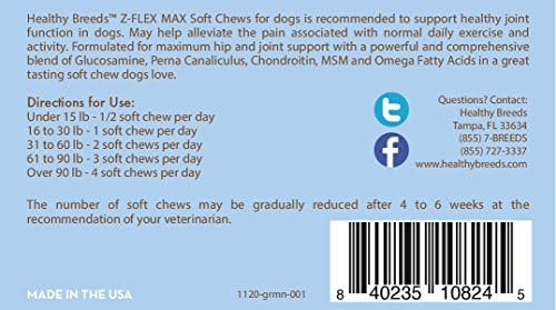 Healthy Breeds German Shepherd Z-Flex Max Hip and Joint Soft Chews 50 Count - Image 4