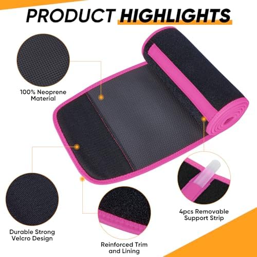 APEXUP Waist Trainer for Women Lower Belly Fat, Men Sweat Band, Stomach Wrap, Waist Trimmer with Removable Lumbar Support - Image 5