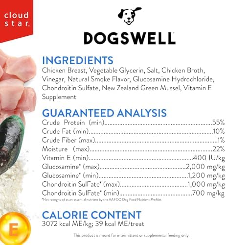DOGSWELL Hip & Joint Mini Jerky Dog Treats, Chicken Breast, 4 oz. Pouch - Image 3