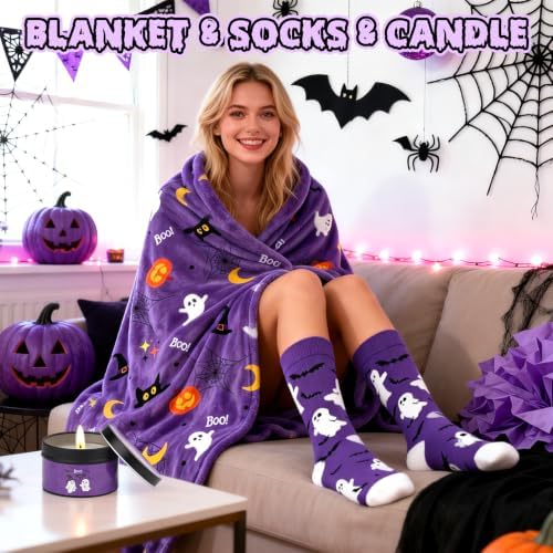12 Pcs Halloween Boo Baskets Stuffers for Women (Purple) - Image 5