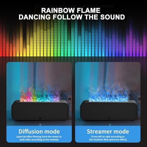 Flame Essential Oil Diffuser 7-Color Aromatherapy Humidifier 7-Color - Image 2