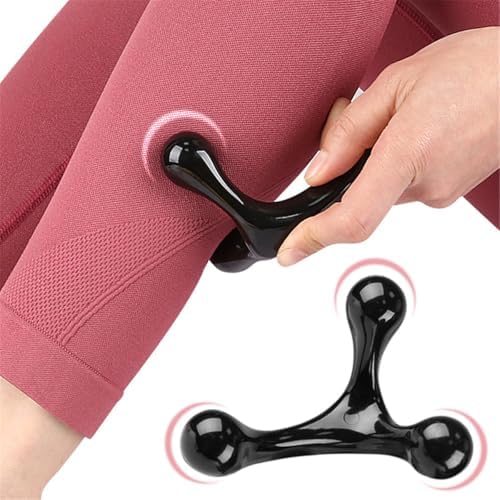 3 Point Hand Held Massage Tool, 2 Pcs Manual Trigger Point Massage Tools Deep Muscle Tissue Manual Massager, Handheld Palm Pressure Point Body Massager for Neck Shoulder Back Leg Muscle Pain Relief - Image 4