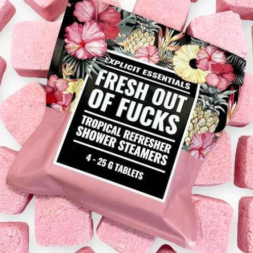 Explicit Essentials Fresh Outta F’s Shower Steamers | Tropical Hibiscus Aromatherapy Shower Steamer for Relaxation & Stress Relief | Spa Shower Tablet Gift for Self-Care, Birthdays & Holiday - Image 4