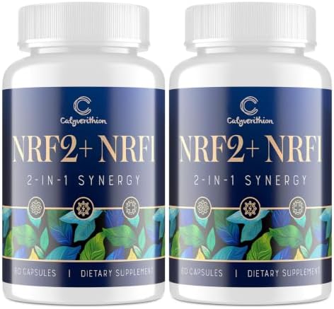 NRF1 & NRF2 Supplement 1500mg | Dual Pathway Antioxidant Formula with CoQ10, Curcumin, Trans-Resveratrol & Ashwagandha | Cellular Energy & Wellness Aging | 120 Capsules by Unknown
