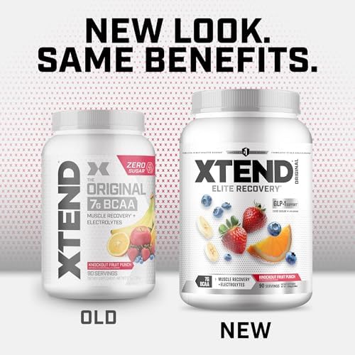 Xtend Original BCAA Powder with Zero Sugar, Knockout Fruit Punch, 90 Serv - Image 3
