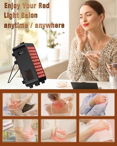 Red Light Therapy, Dual Chip Clinical Grade Infrared red Light Therapy Device with 660nm 850nm High Power Panel for Face and Body Recovery, Improve Sleep, Skin Health - Image 6