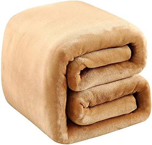 Polar Fleece Blankets King Size for The Bed Extra Soft Brush Fabric Super Warm Sofa Blanket 90" x 108"(Camel King) by RICHAVE