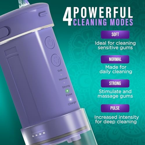 GuruNanda Portable Water Flosser Cordless, Sensitive Gums Friendly, 1ct - Image 4