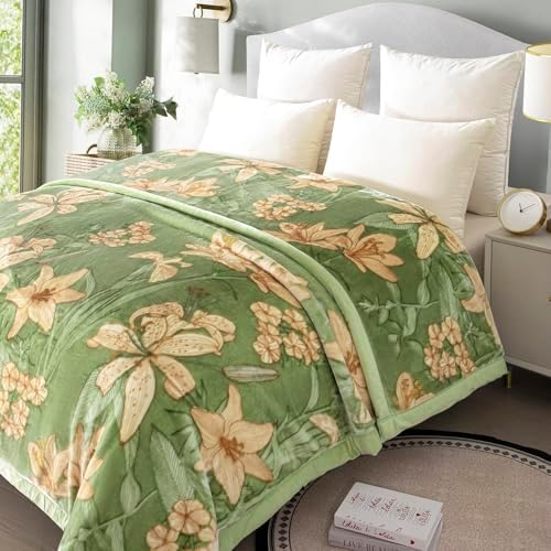 Thick Winter Fleece Blanket Full Size 71×87 inch Korean Mink Throws Blanket,Silky Soft and Warm,2 Ply Reversible Raschel Bed Blankets. - Image 7