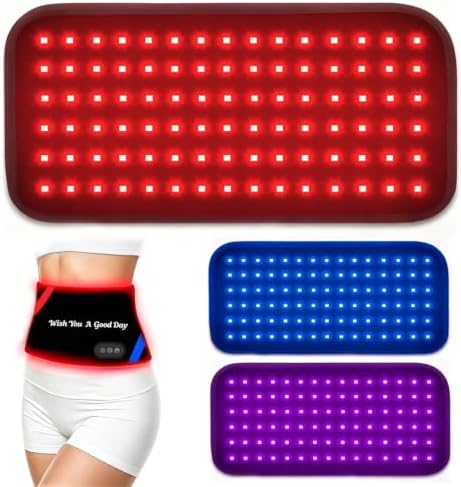 Red Light Therapy Pad for Body, 90 LEDs with Wearable Infrared & Blue Light by LIGHTIUM