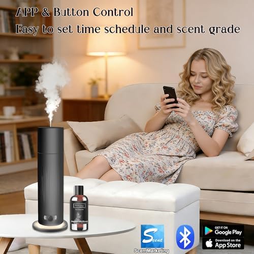 Waterless Essential Oil Diffuser, Scent Air Machine for Home with Hotel Scent Oil, Covers Up to 1000 Sq.Ft, Adjustable Mist & Timer, Hotel and Commercial Use - Image 5