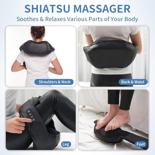 iKristin Neck Massager with Heat, Shiatsu Massager Deep Tissue 3D Kneading - Image 5