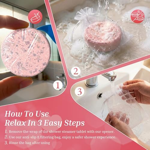 Shower Steamers Aromatherapy Gifts for Women, Relief 8 Pack - Image 6