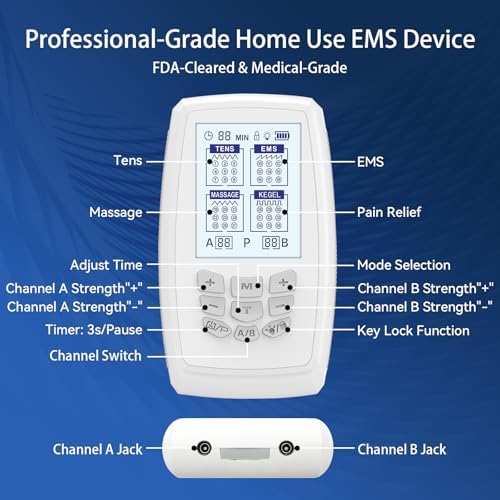 TENS Multi-Functional Pain Relieving Impulses for Muscle Joint, and Muscle Strengthening Training TENS Unit Muscle Training and EMS Muscle Exercises - Image 2