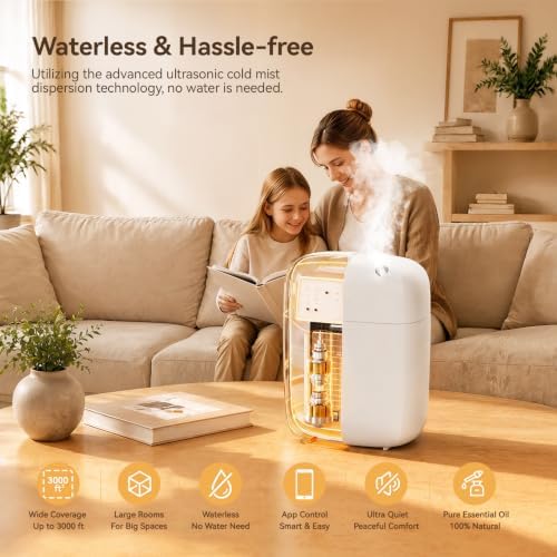 Waterless Essential Oil Diffuser with Bluetooth App Control - Image 3