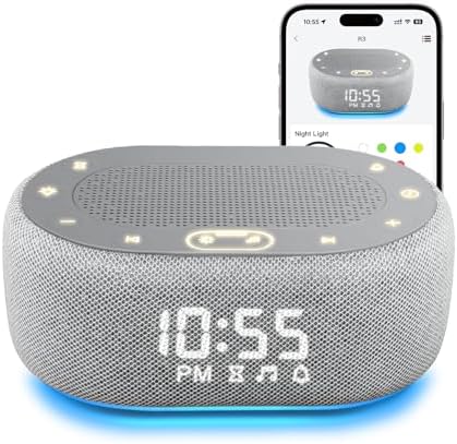 1Mii White Noise Machine with Alarm Clock, Sound Machine for Sleeping by 1Mii