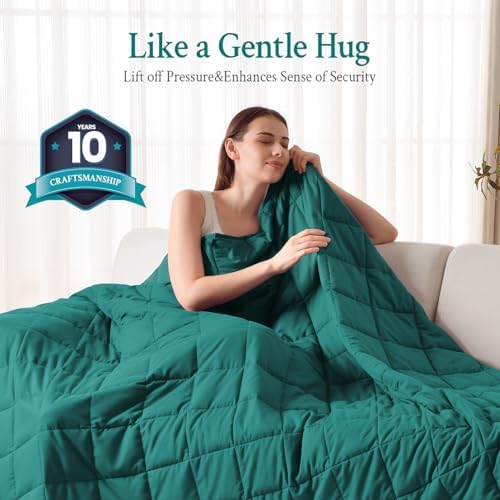 Topblan Cooling Weighted Blanket for Adults, 15 lbs 48 x 72 Twin Size Bed - Image 2