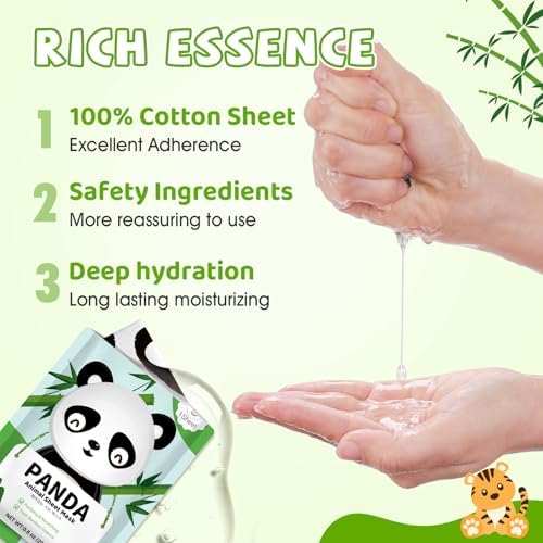 KONEUK 14 Pack Kids Face Mask Set, Cute Animal Face Masks Skincare for Kids - Image 5