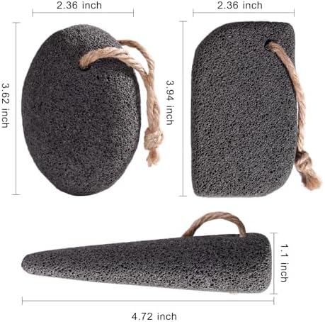 SAMEBUTECO 3 Shapes Natural Volcanic Pumice Stone for Feet Pumice Cleaning Stone for Sole of The Foot,Edges of The Foot,Toe Seams,Foot Scrubber for Dead Skin Remover Deep Clean - Image 2