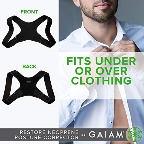 Gaiam Restore Posture Corrector for Women & Men - Back Straightener Adjustable Straps Compact Brace Support for Clavicle, Neck, Shoulder, Invisible Pain Relief - Image 5