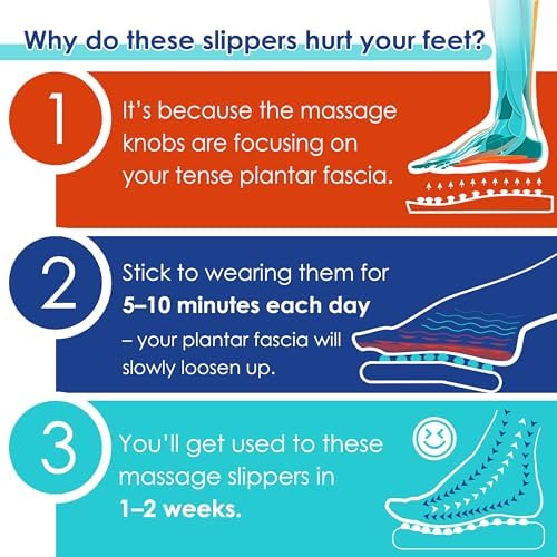 BYRIVER Deep Tissue Foot Massager Tool, Massage Slippers Sandals Flip Flops, Neuropathy Arthritis Back Plantar Fasciitis Pain Relief, Xmas Gifts for Dad Mom Coworkers Runners(02XS) - Image 4