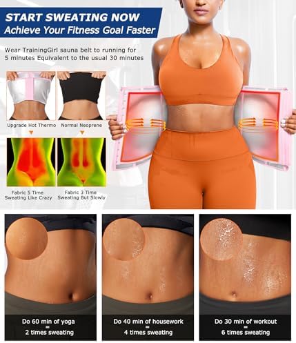 TrainingGirl Waist Trainer for Women Working Out Trimmer Sweat Belly Band - Image 3