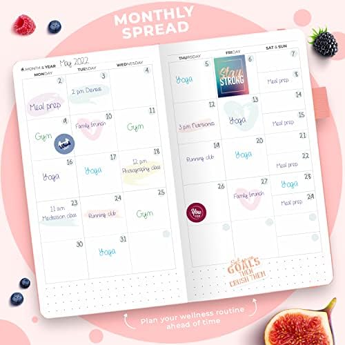 Clever Fox Wellness Planner & Food Journal Small Light Pink - Image 5