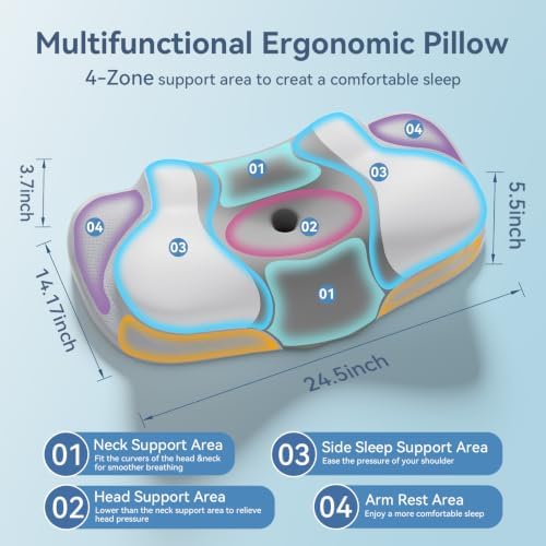 Cervical Pillow for Neck and Shoulder Pain Relief Ergonomic Contour Pillow - Image 7