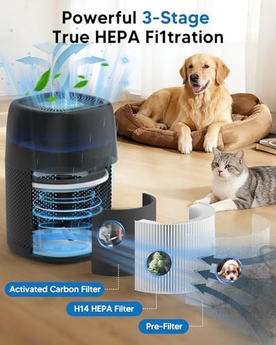 ZQA-5000A Air Purifiers for Home Bedroom to 1600 Ft², H14 True Room Air Purifiers for Bedroom With Sleep Mode Light Mode & Aroma Function Air Cleaner Smoke Odor Dust Pollen Pet Dander - Image 5