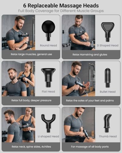 Massage Gun, Deep Tissue Percussion Massager 30 Speeds for Pain Relief - Image 5