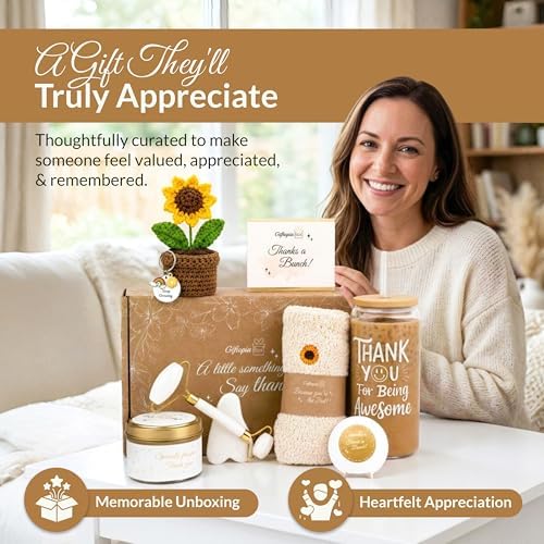 Thank You Gift Box for Women – Self Care Spa Set for Coworkers, Teachers, Nurses & Friends, Appreciation Care Package for Birthdays & Thinking of You Gift Box Set - Image 7