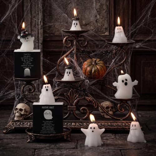 Lyrow 12 Sets Halloween Party Favors for Adults Positive Ghost Candle - Image 4
