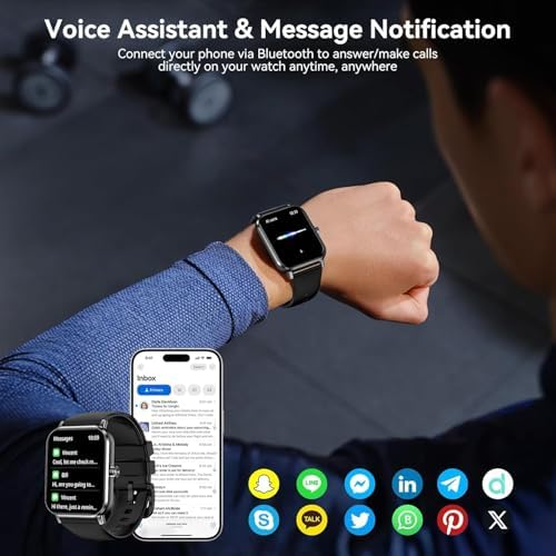 Smart Watch for Men Women, 1.83" HD Touchscreen Fitness Tracker, Smartwatch with Bluetooth Calling, 130+ Sports Modes, Heart Rate Sleep Step Monitor, IP68 Waterproof, Compatible with iOS & Android - Image 3