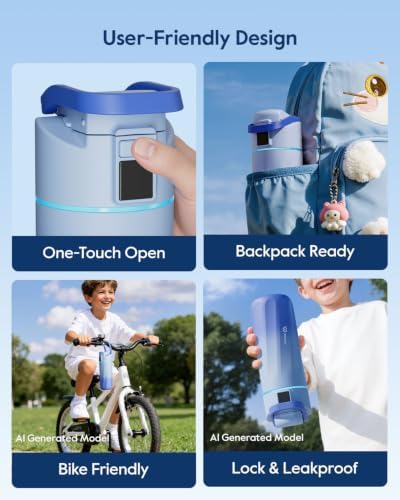 WATERH BOOST Kids Smart Water Bottle with Reminder & Tracker, 16oz - Image 3