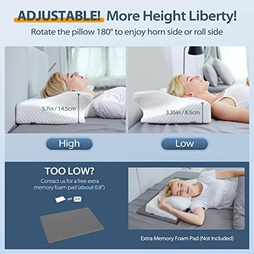 HOMCA Cervical Pillow, Ergonomic Memory Foam Neck Pillow for Pain Relief - Image 6