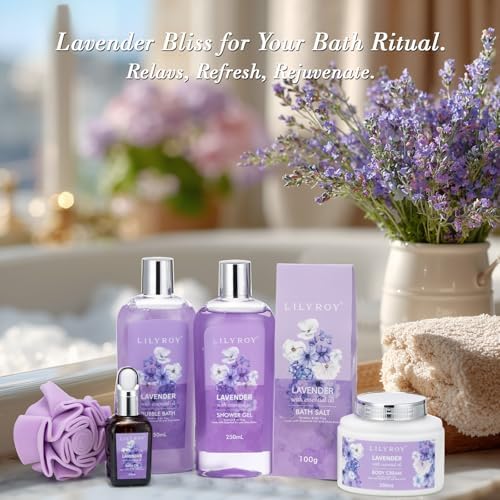 Spa Gifts Set, Birthday Gift for Mom - Lavender Spa Gift Baskets for Women - Image 3