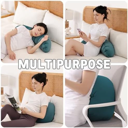 Peallow(Pat. Pend) – Long Round Body Pillow for Adults, Bolster Pillow for Sleeping, Soft and Supportive Pillow for Sleeping & Lumbar Support (Slate Blue, 29.5") - Image 6