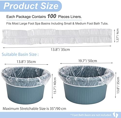 Noverlife 100PCS Disposable Pedicure Spa Liners, Single Use Foot Spa Liners - Image 6