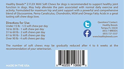 Healthy Breeds Giant Schnauzer Z-Flex Max Hip and Joint Soft Chews 50 Count - Image 4
