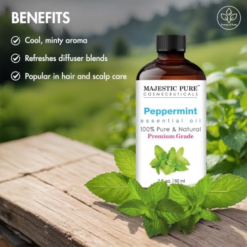 Majestic Pure Peppermint Essential Oil for Diffuser - 2 Fl Oz - Image 2