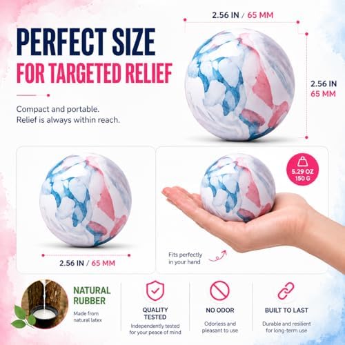 FITZELAR Massage Lacrosse Balls for Myofascial Release, Quality Certification, Massage Deep Tissue for Back and Shoulder, Trigger Point Therapy, Muscle Knots, Relieving Muscle Pain (Pink.) - Image 6