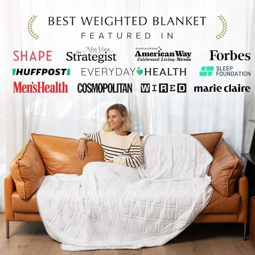 Aricove Cooling Weighted Blanket for Adults, 20 lbs, Full/Queen Size Weighted Blanket, 60x80 inches, Silky Soft Bamboo Viscose, Machine Washable, White - Image 2