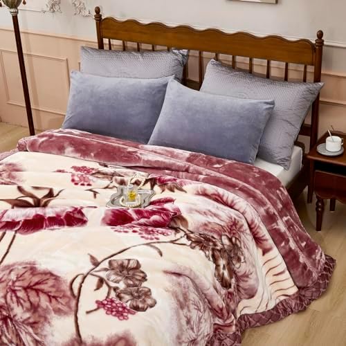9 lbs Korean Mink Blanket Queen Size 79×91 inch,2 Ply Reversible Super Soft Cozy Luxury Bed Blanket.200×230cm. - Image 3